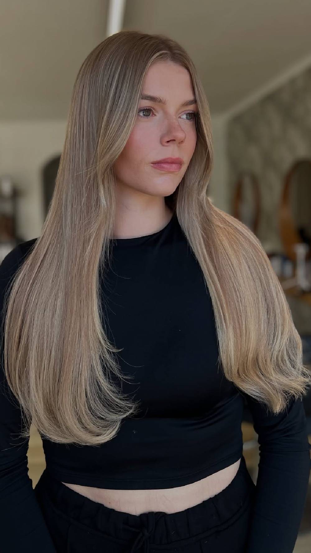 Sleek Long Hair with Subtle Layers