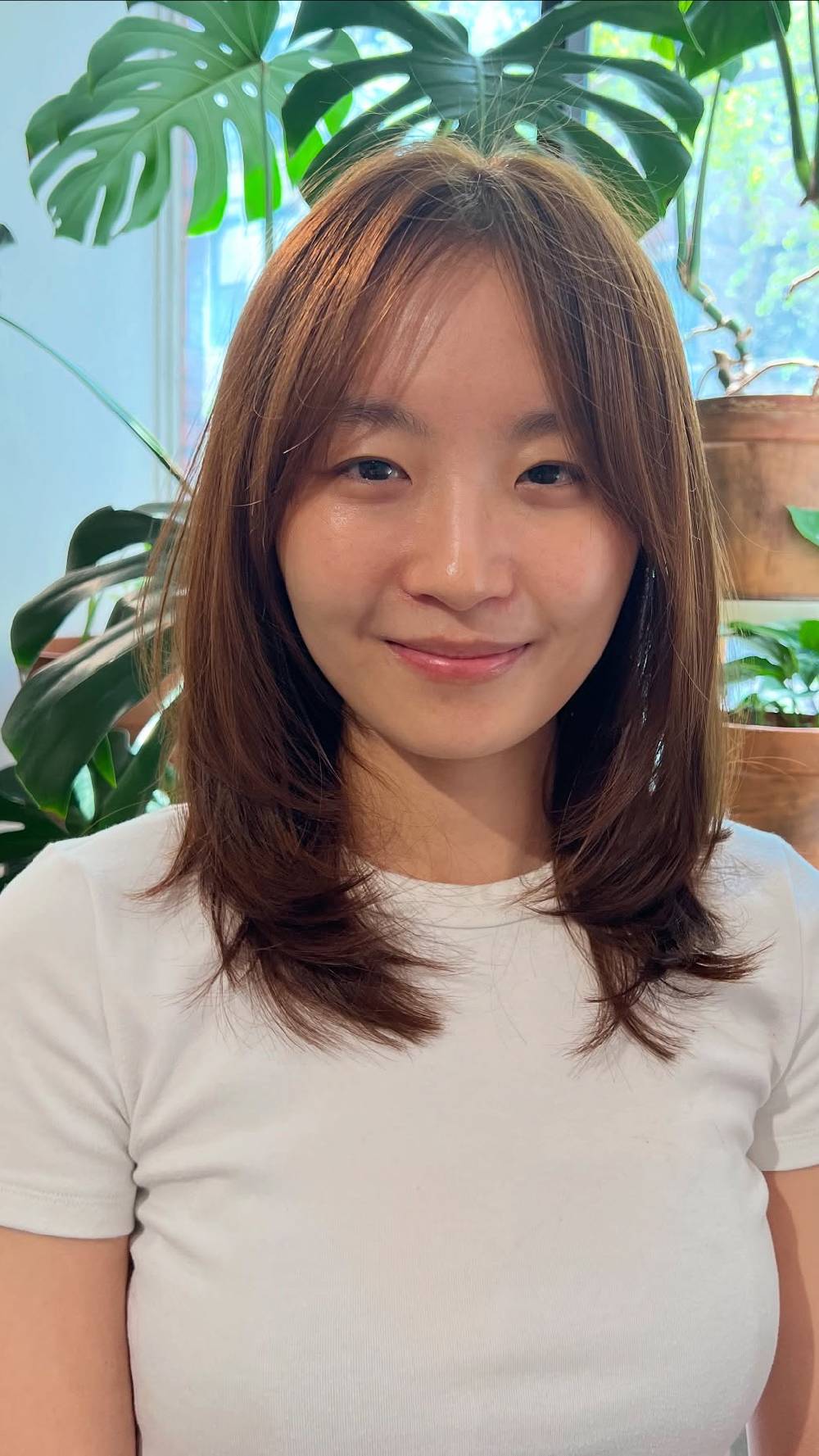 Softly Layered Medium-Length Cut with Natural Movement