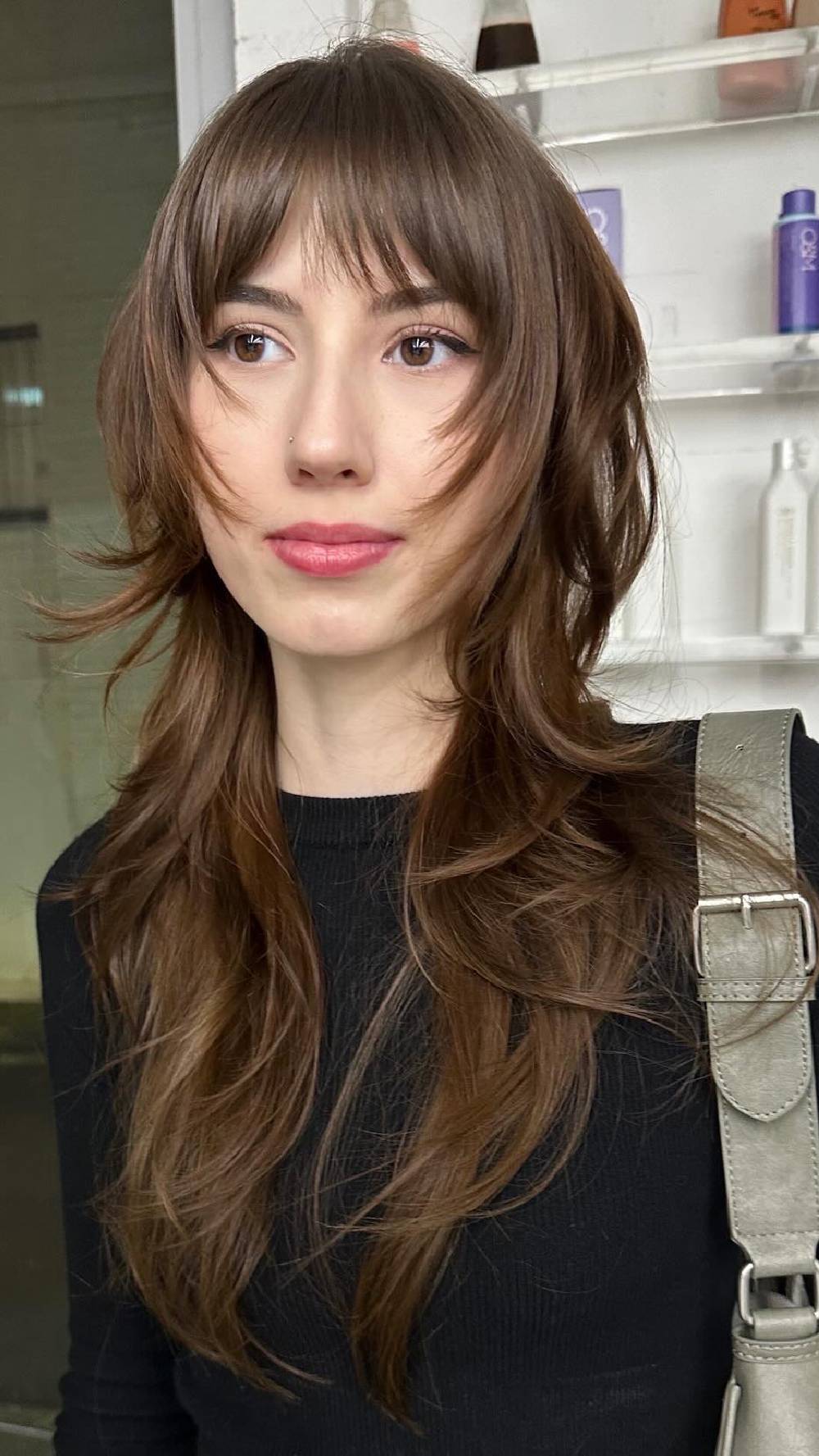 Softly Layered Wolfcut with Delicate Face-Framing Pieces