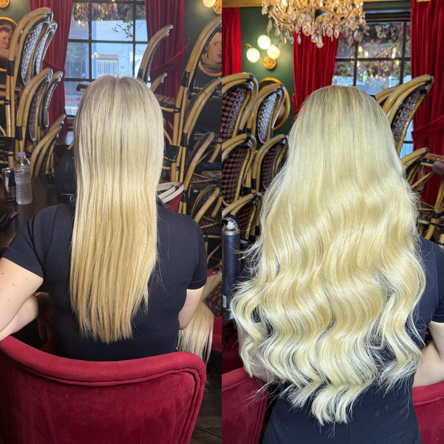 Softly Textured Long Waves with Defined Curls