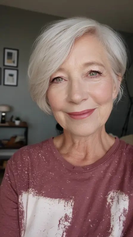 Stylish Softly Textured Short Cut for Mature Women