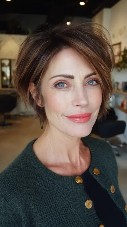 Textured Short Bob with Soft Dimensions