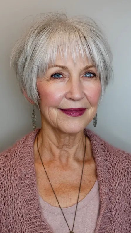 Textured Short Pixie Bob with Subtle Layers