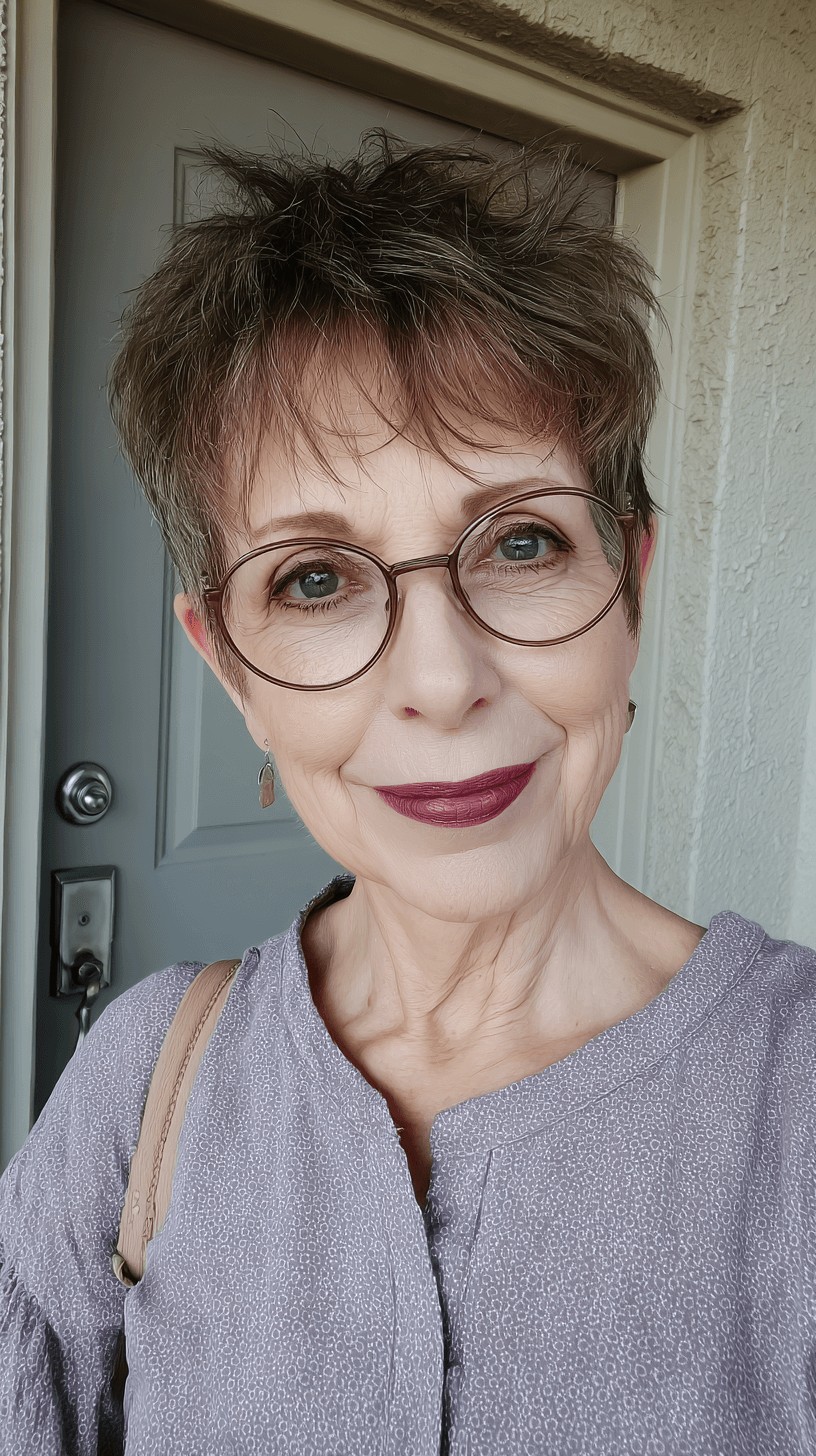 Textured Short Pixie Cut with Fluffy Layers