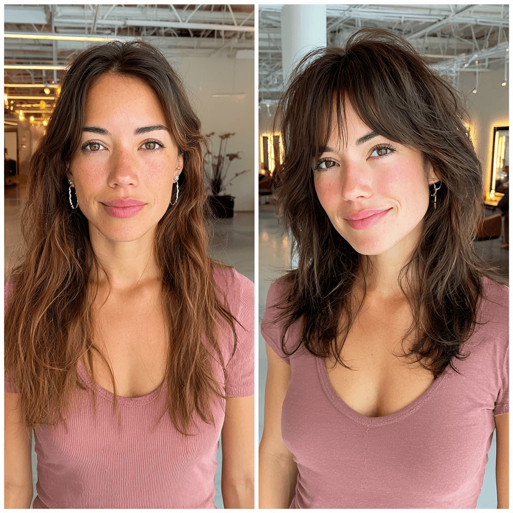 Textured Wolfcut with Soft Face-Framing Layers