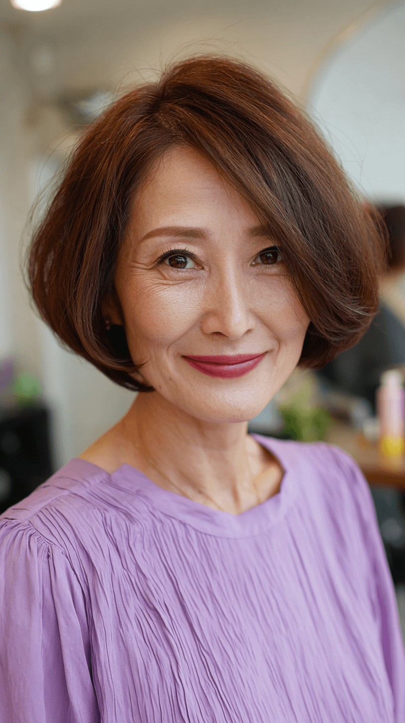 Chic Angular Bob with Soft Volume