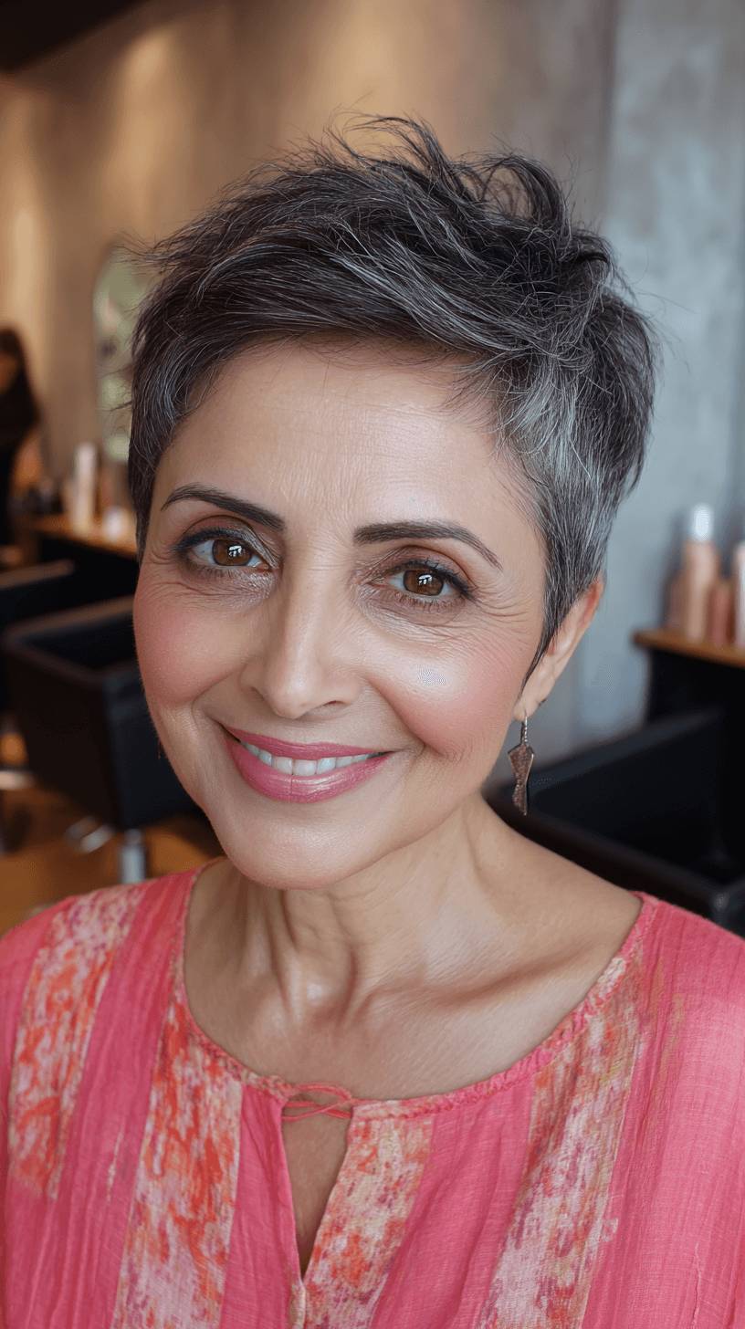 Chic Textured Pixie Cut with Feathered Layers
