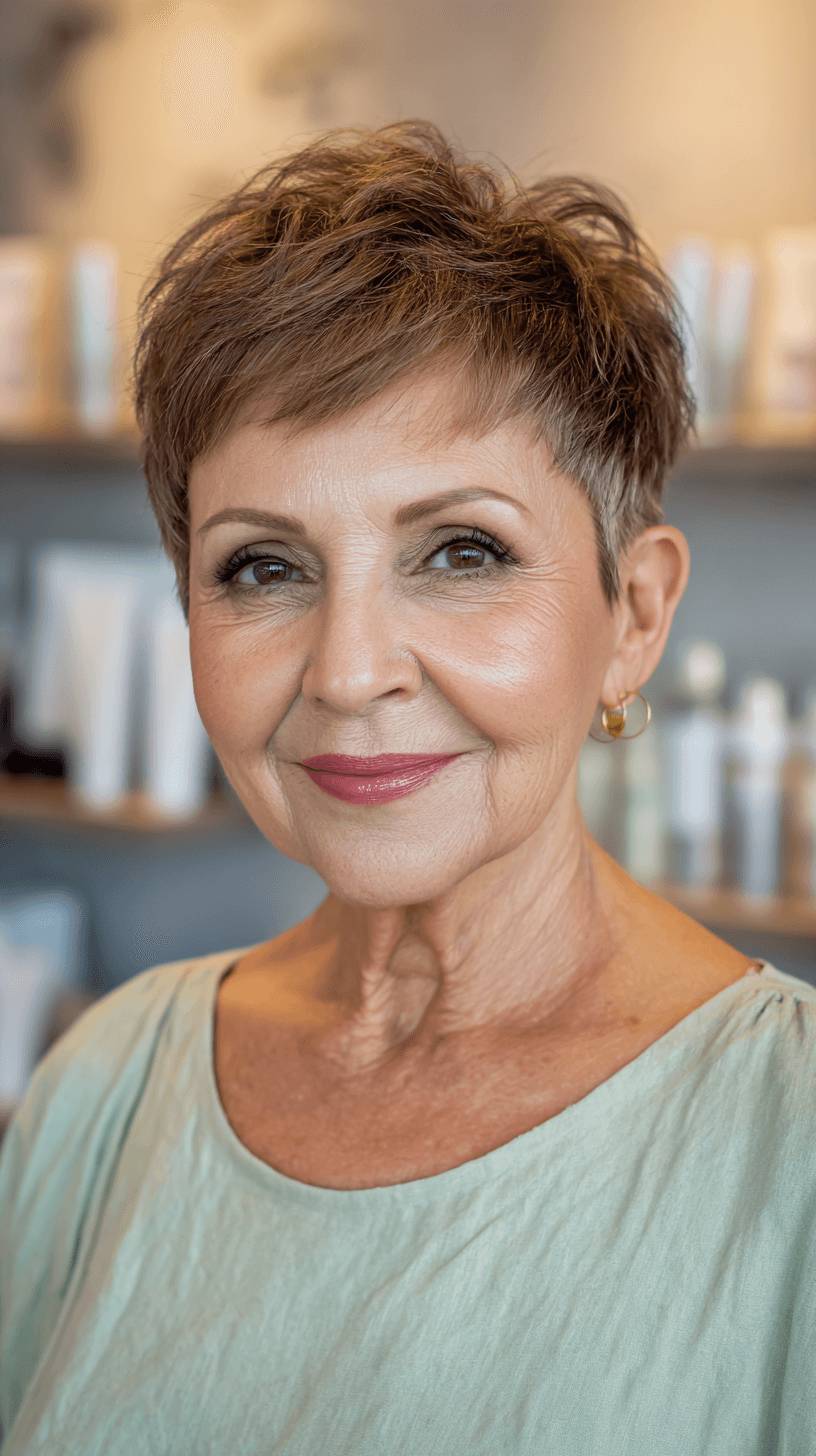 Chic Textured Pixie Cut with Soft Tapered Layers