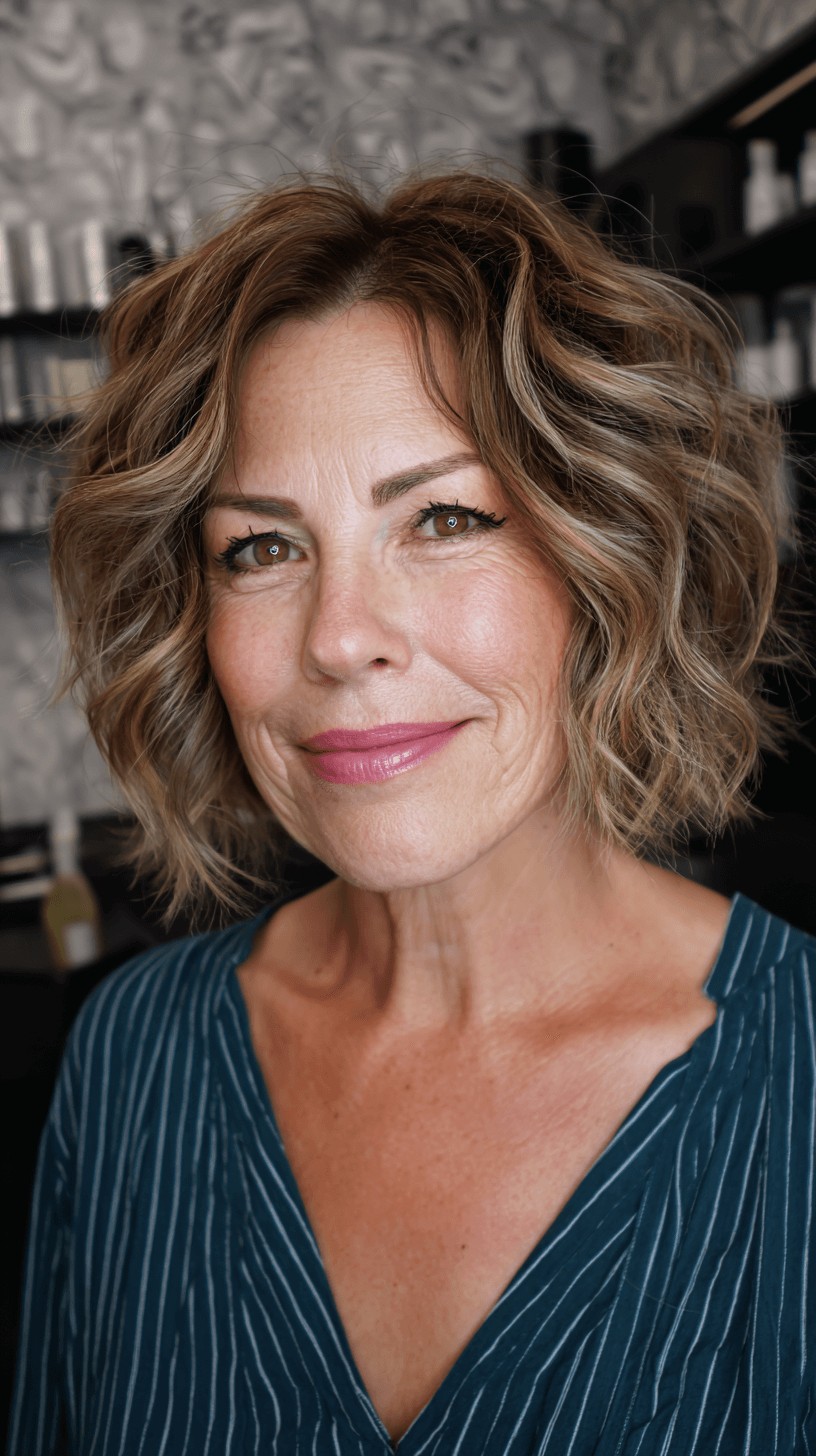 Chic Textured Shoulder-Length Waves