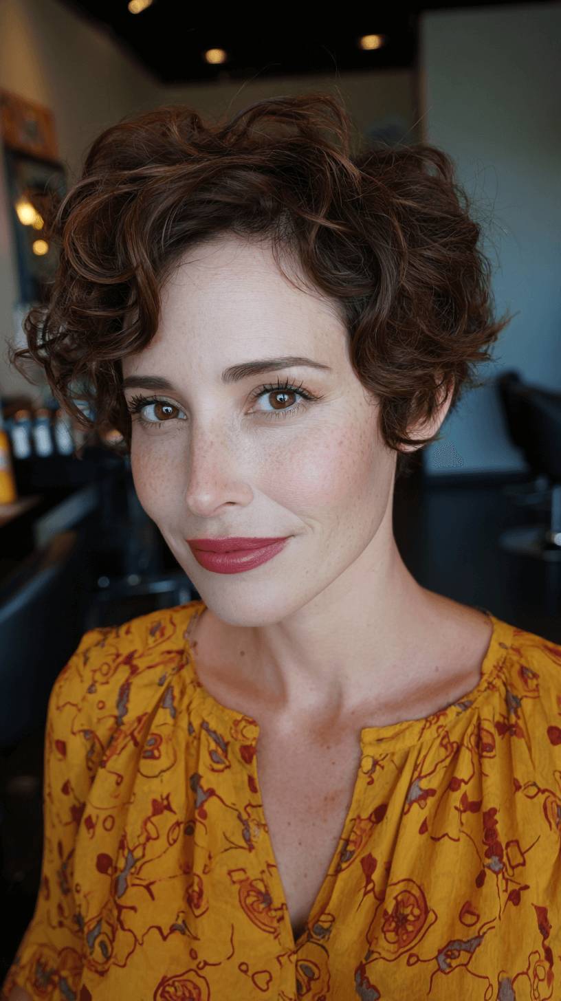 Effortlessly Chic Curly Pixie Cut