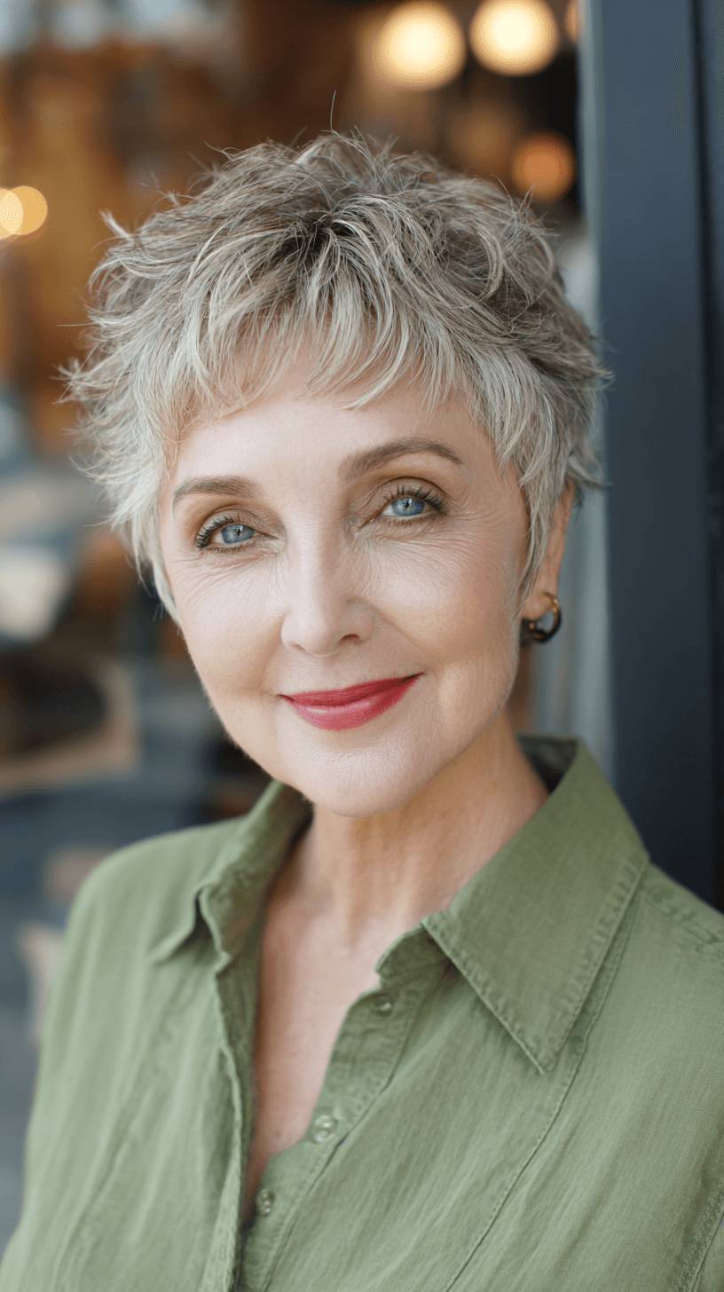 Effortlessly Textured Pixie Cut with Playful Layers