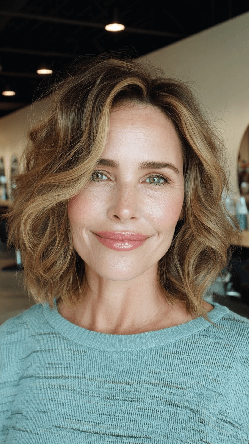 Effortlessly Tousled Mid-Length Waves