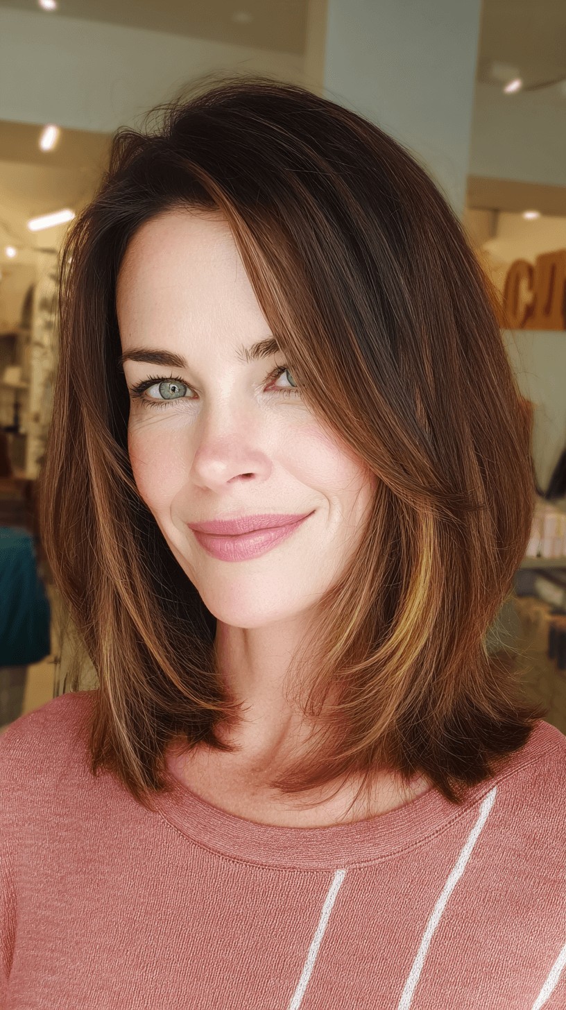 Elegant Medium-Length Cut with Soft Face-Framing Layers