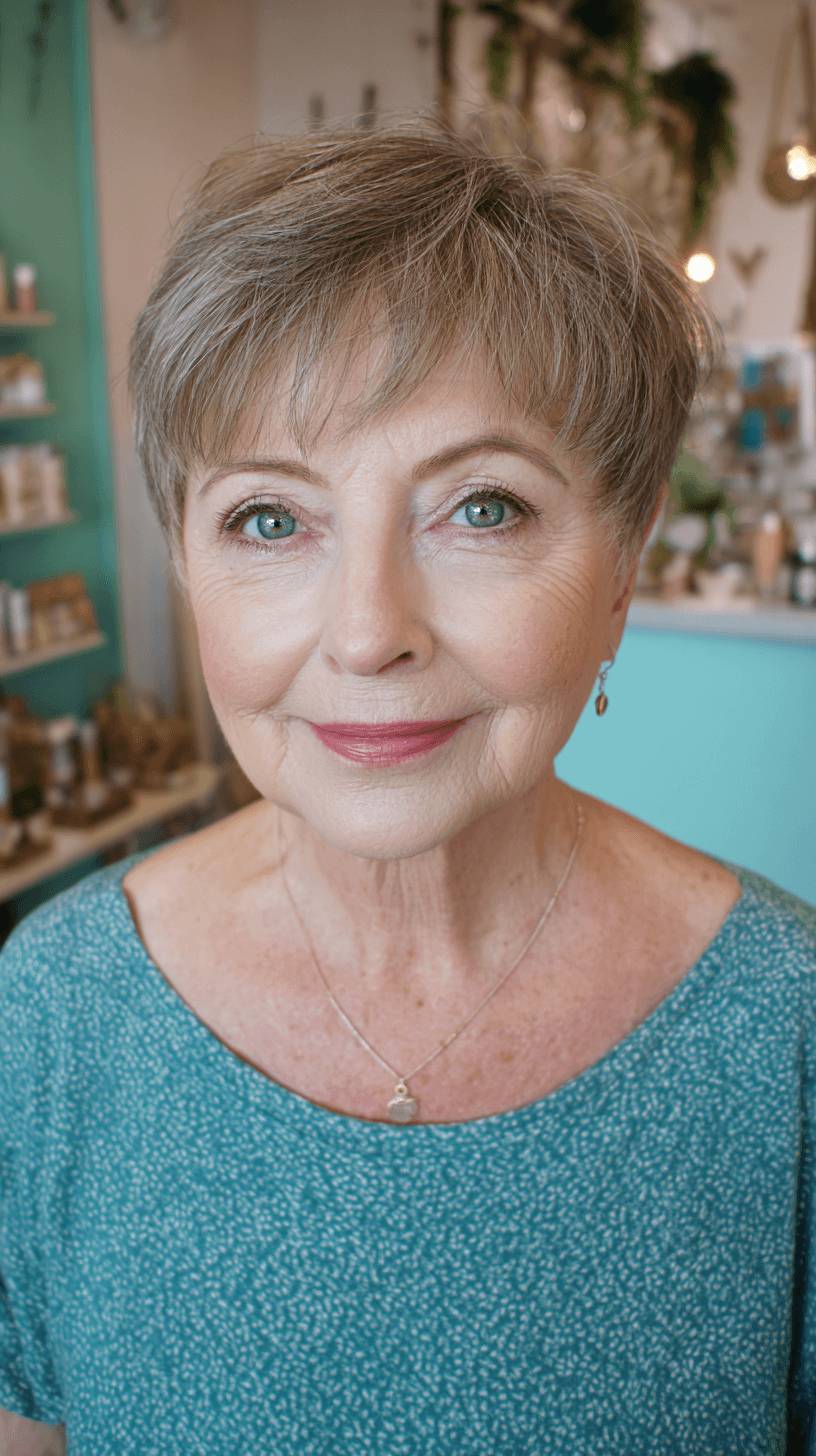 fresh textured pixie cut with soft edges