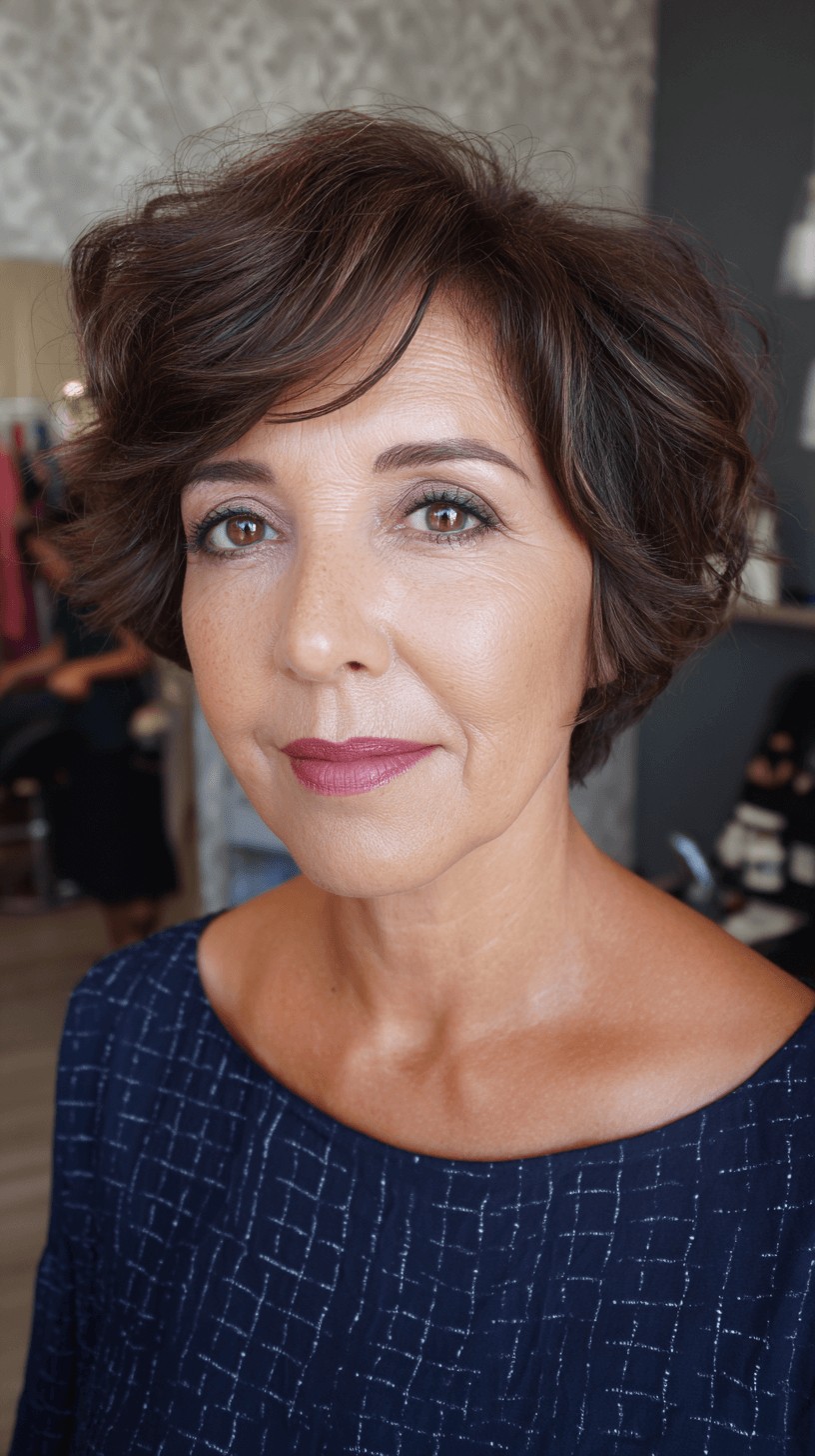 Modern Textured Short Bob with Soft Waves