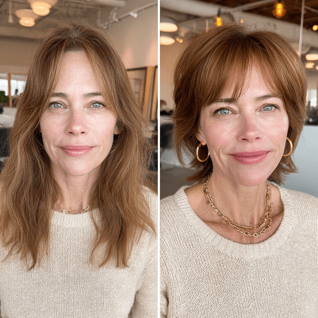 Modern Textured Short Cut with Wispy Bangs