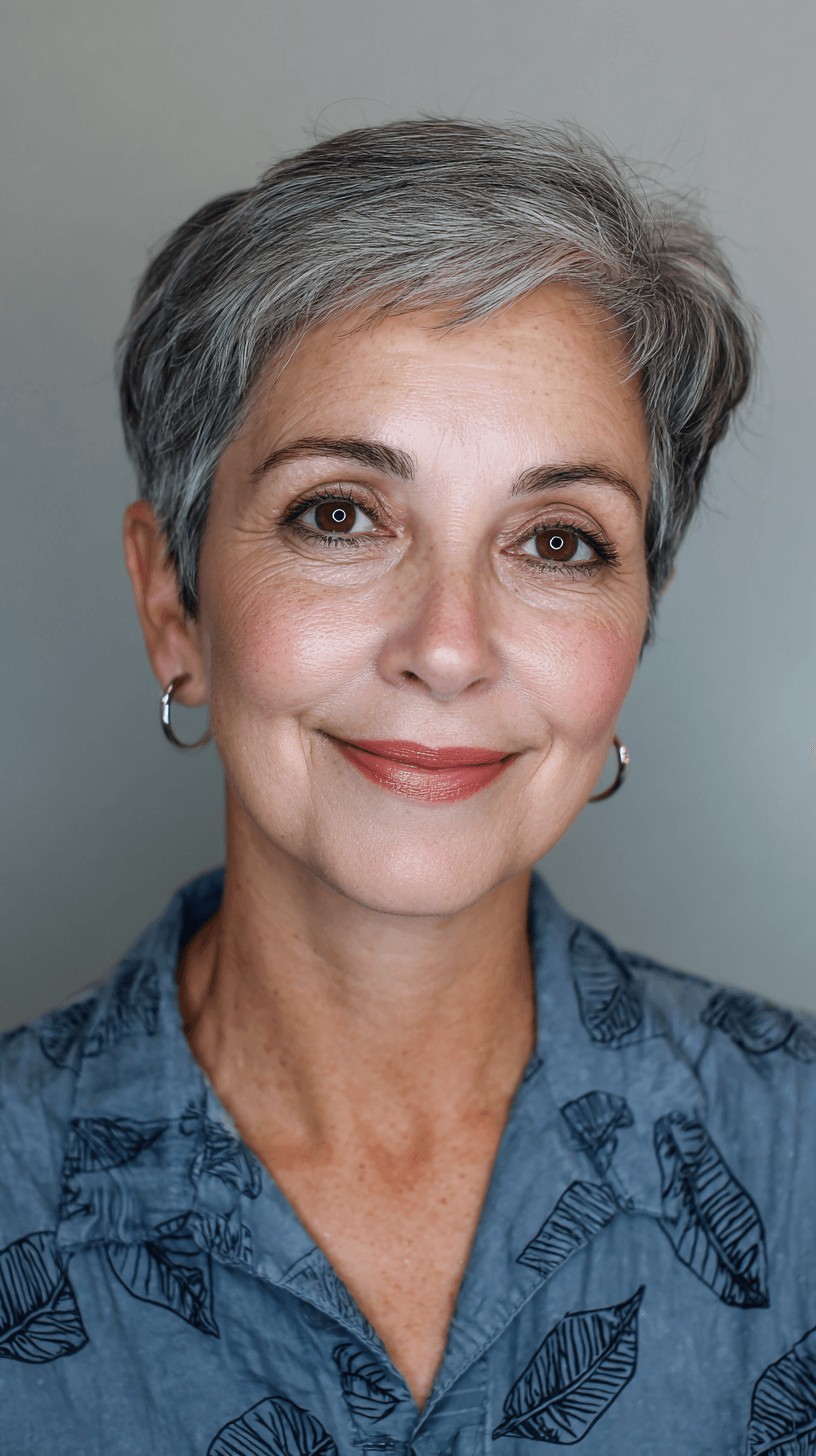 Modern Textured Short Pixie with Subtle Layers