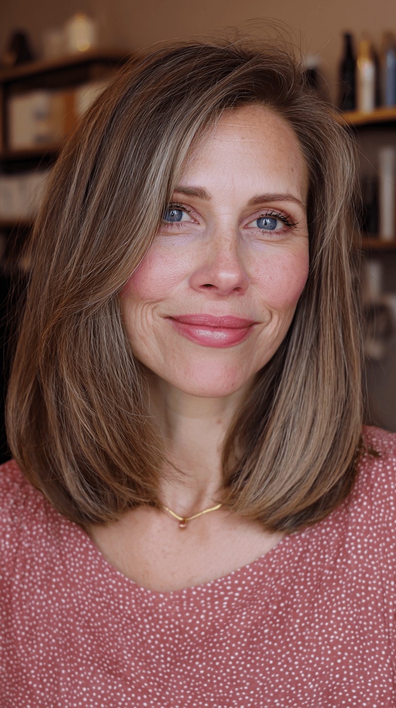 Polished Long Bob with Soft Face-Framing Layers