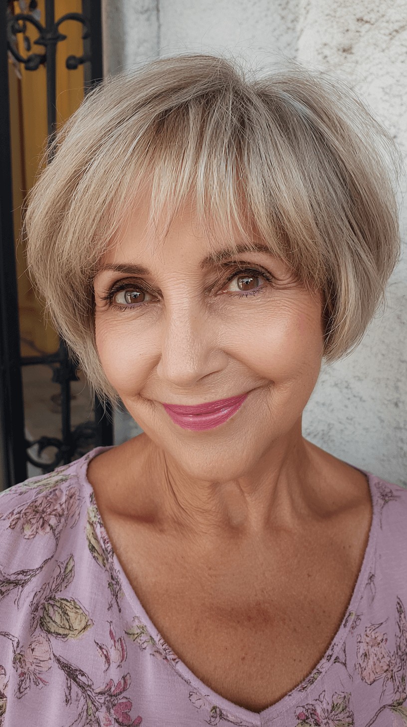 Soft Textured Bob with Light Bangs