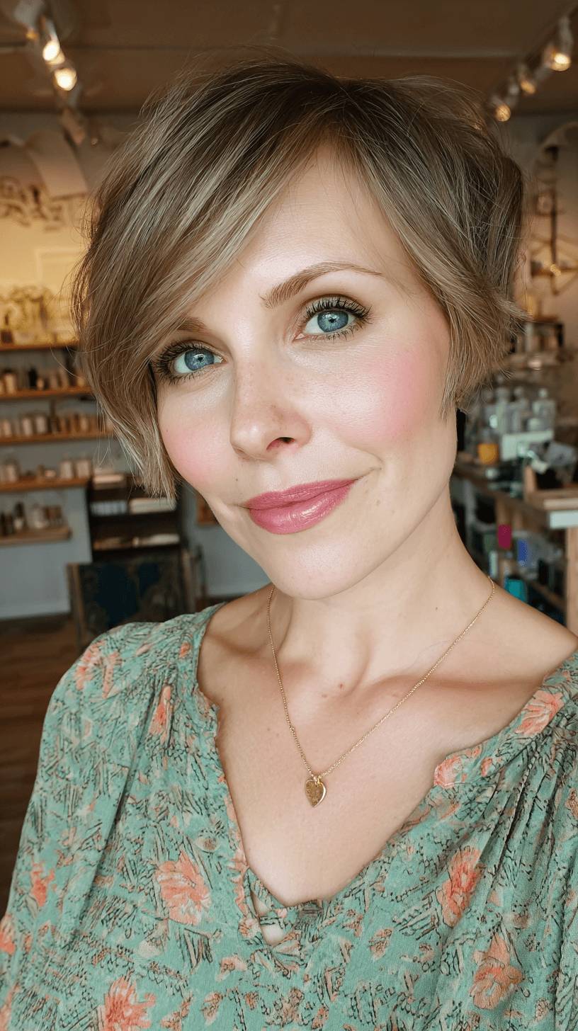 Soft Textured Pixie with Subtle Highlights