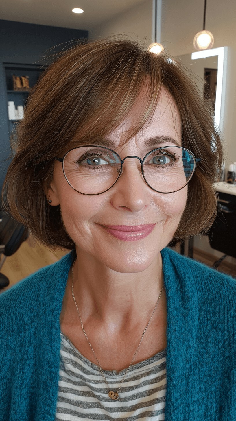 Stylish Soft Layered Bob with Face-Framing Highlights