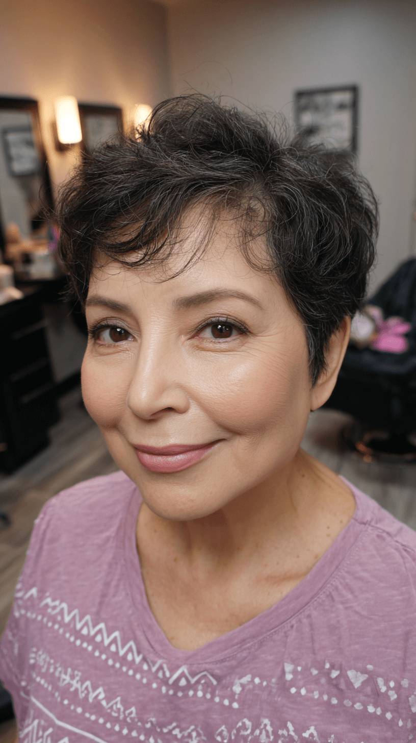 Textured Pixie Cut with Soft Waves