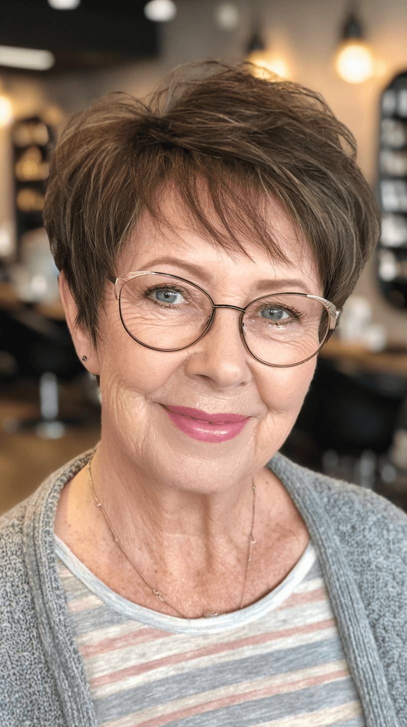 Textured Sassy Pixie Cut with Subtle Volume