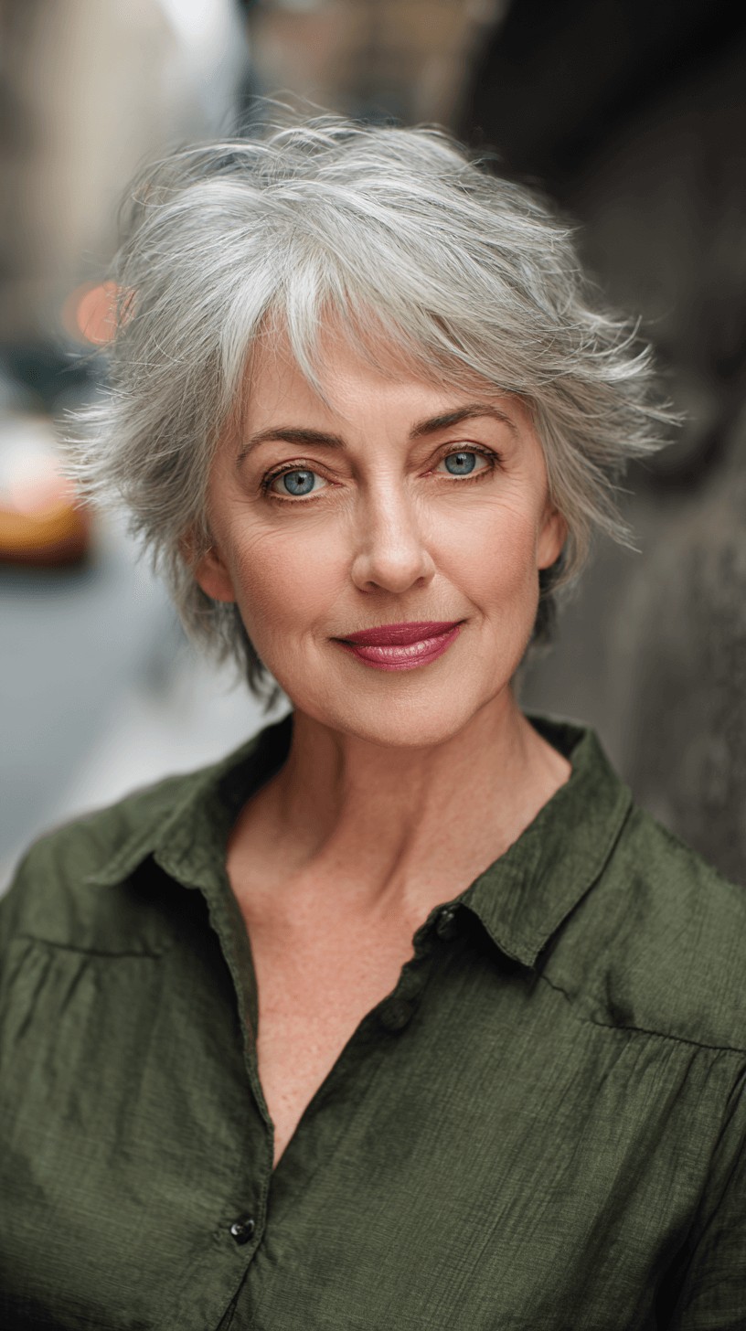Textured Silver Shag with Soft Layers