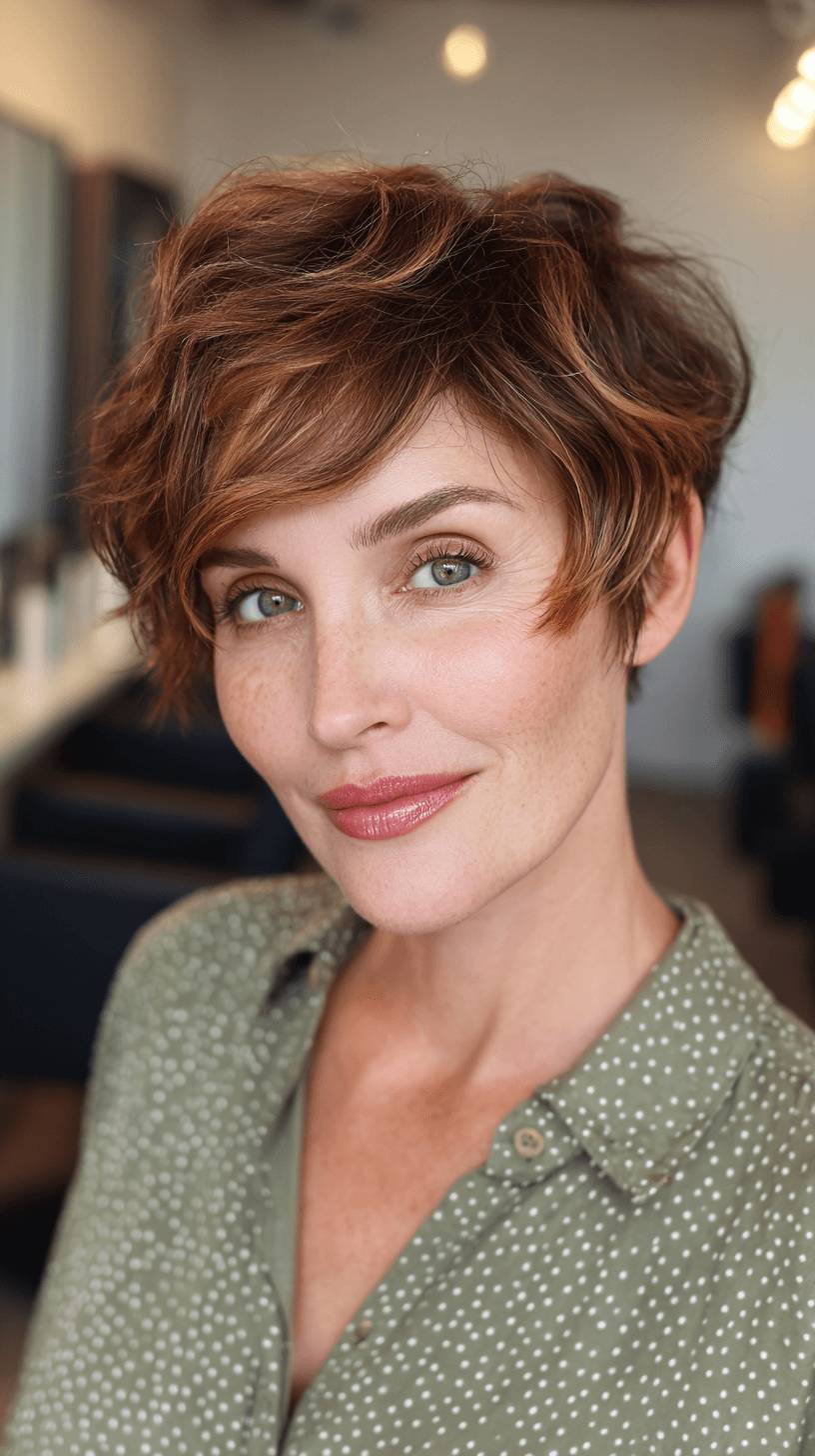 Textured Soft Pixie Cut with Subtle Waves