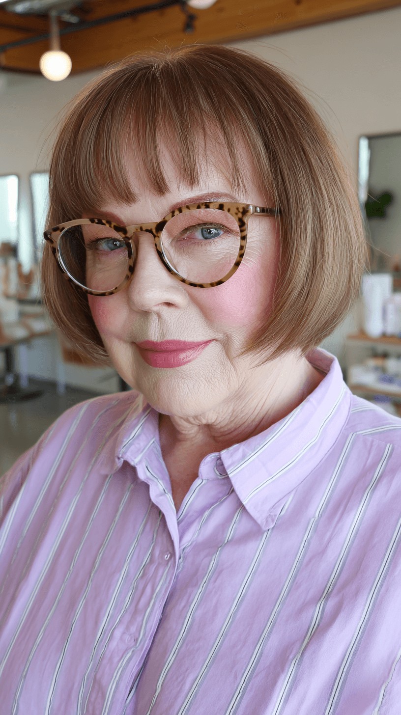 Chic Textured Bob with Soft Bangs