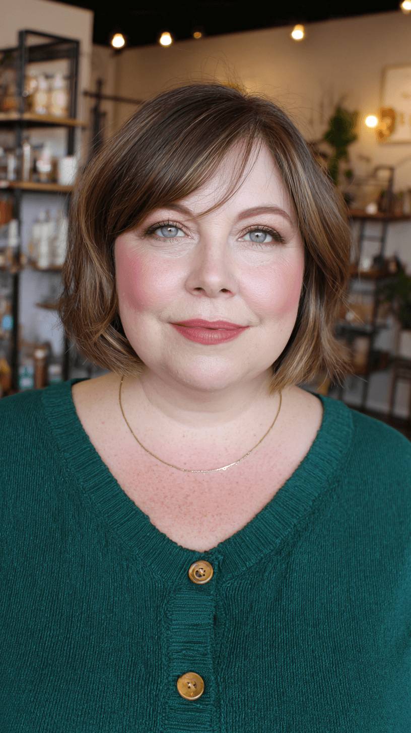 Chic Layered Bob with Subtle Highlights