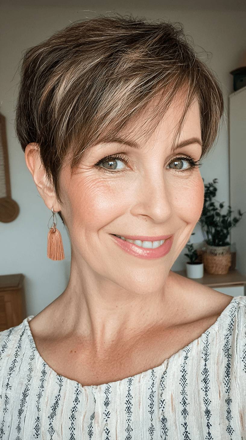 Chic Short Textured Pixie Cut with Soft Layers