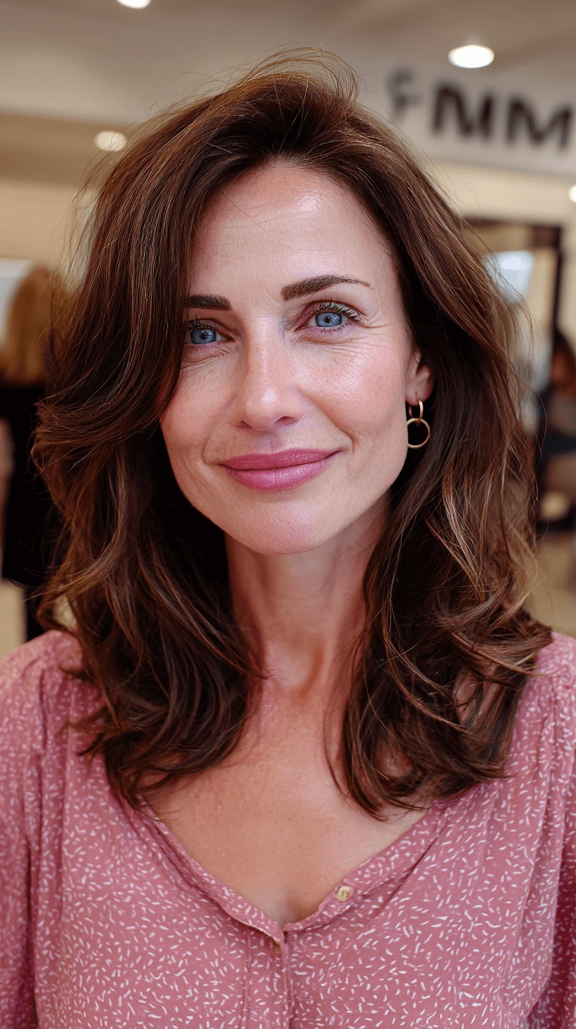 Chic Textured Mid-Length Waves with Soft Layers