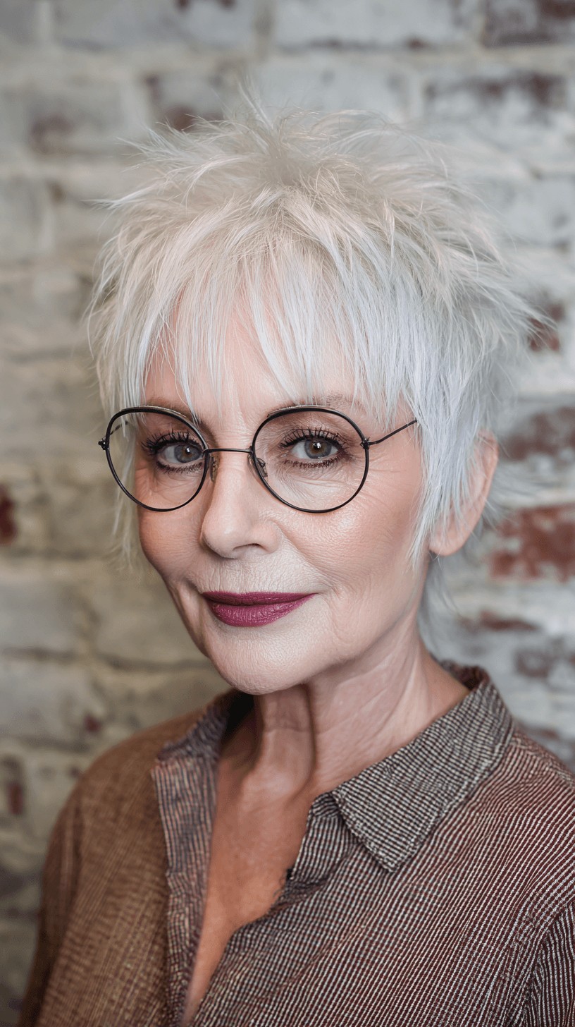 Edgy Textured Pixie Cut with Wispy Layers