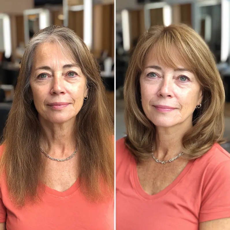 Modern Layered Cut with Face-Framing Bangs