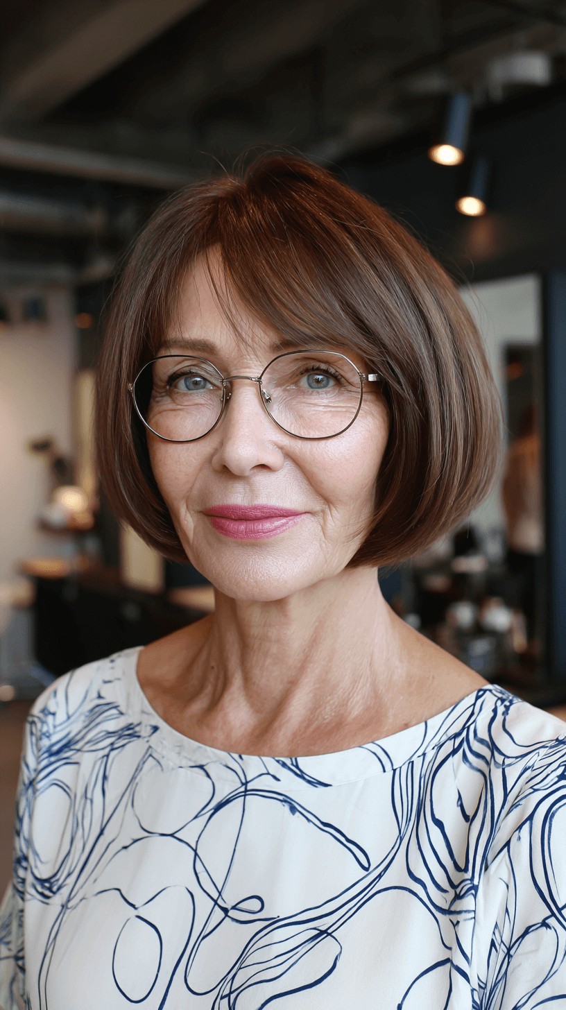 Modern Rounded Bob with Soft Layers