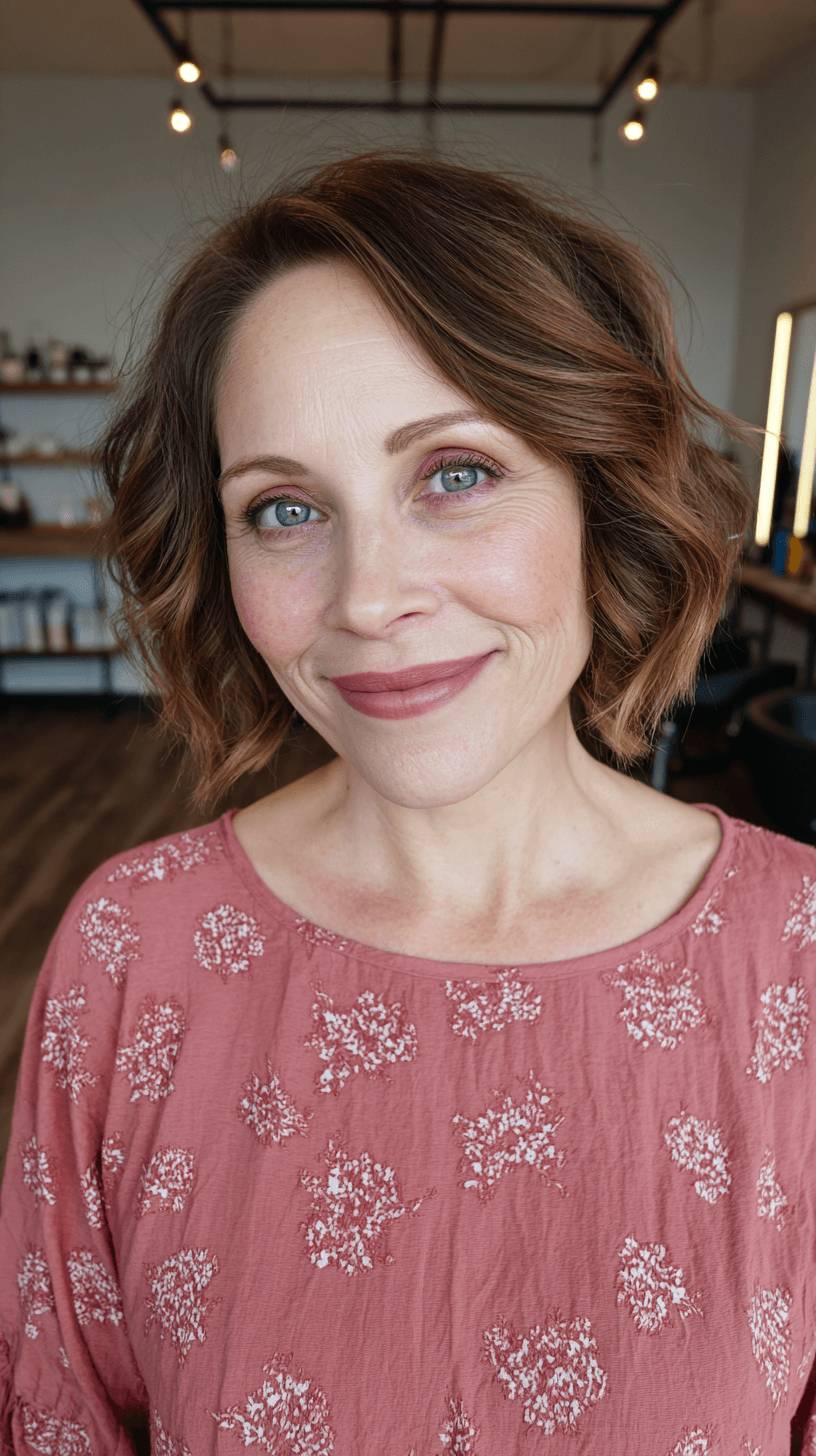 Modern Textured Bob with Soft Waves