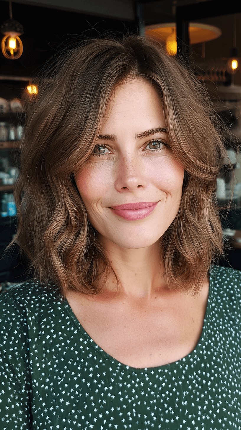 Softly Textured Mid-Length Waves with Subtle Layering