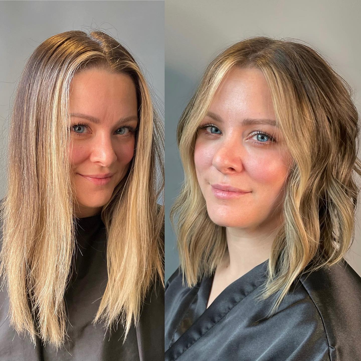 Stylish Textured Lob with Subtle Waves