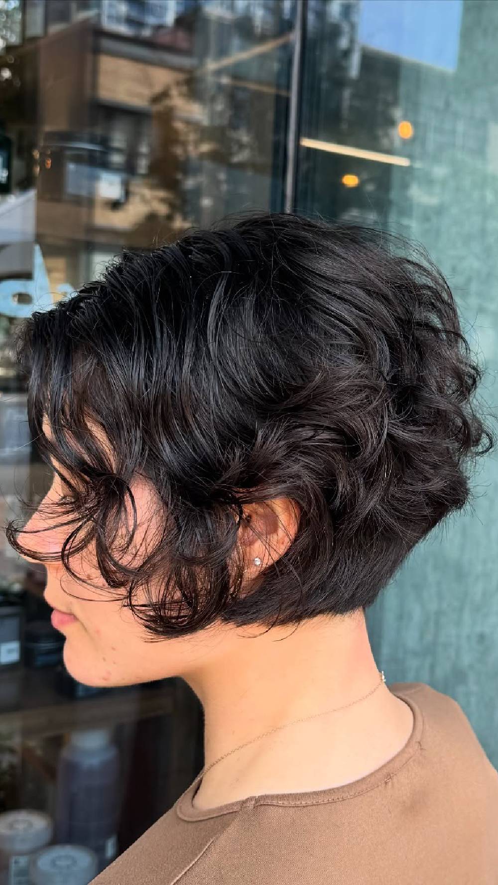 Textured Curly Pixie Cut with Soft Layers