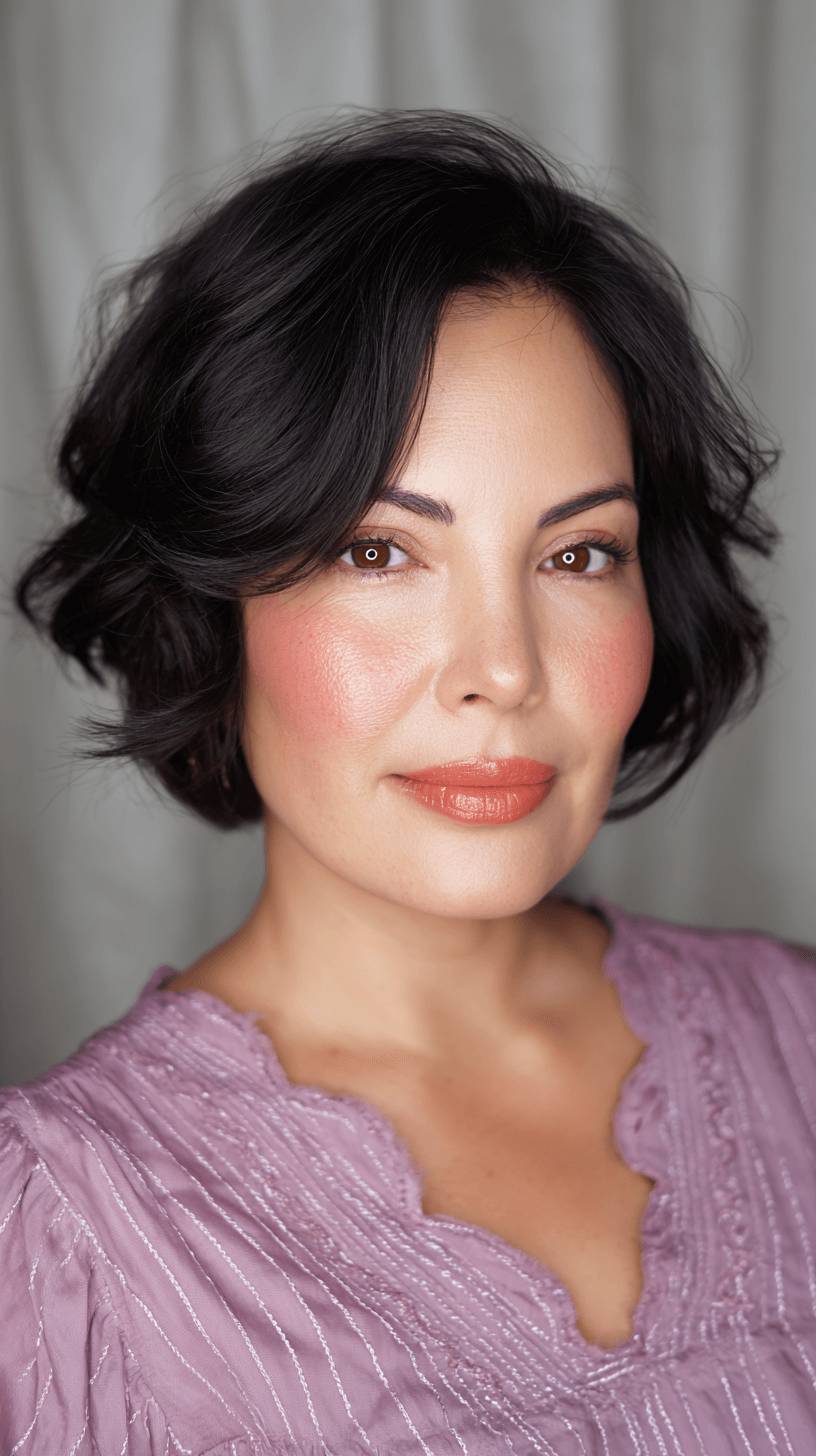 Textured Short Bob with Soft Waves