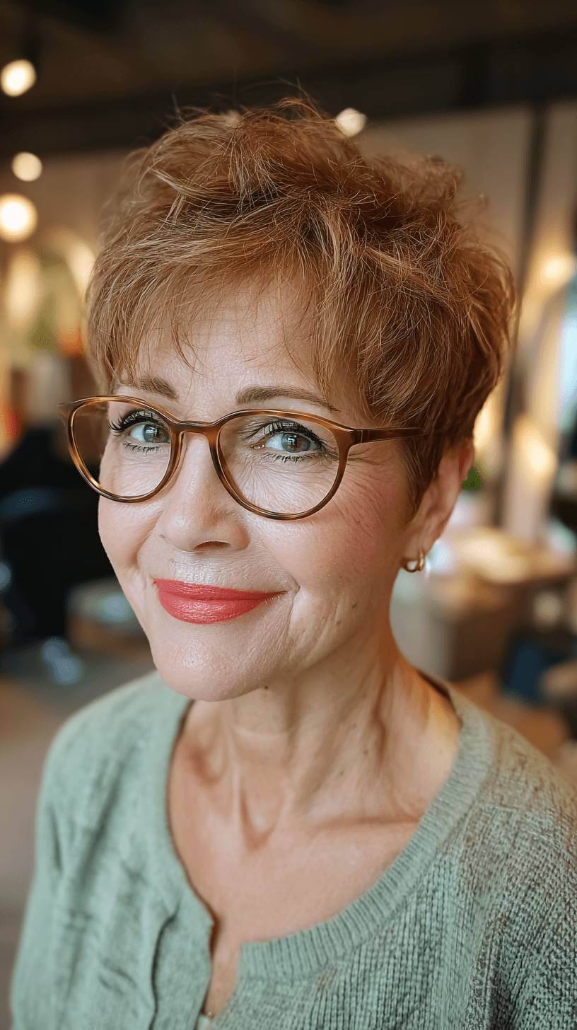 Textured Short Crop with Subtle Volume