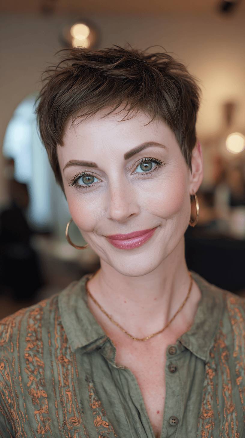 Textured Short Pixie with Choppy Layers