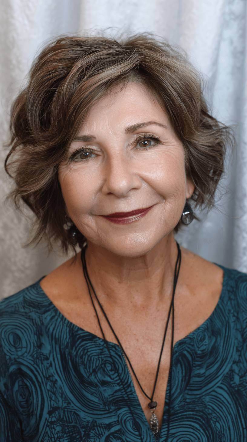 Textured Wavy Crop with Subtle Highlights