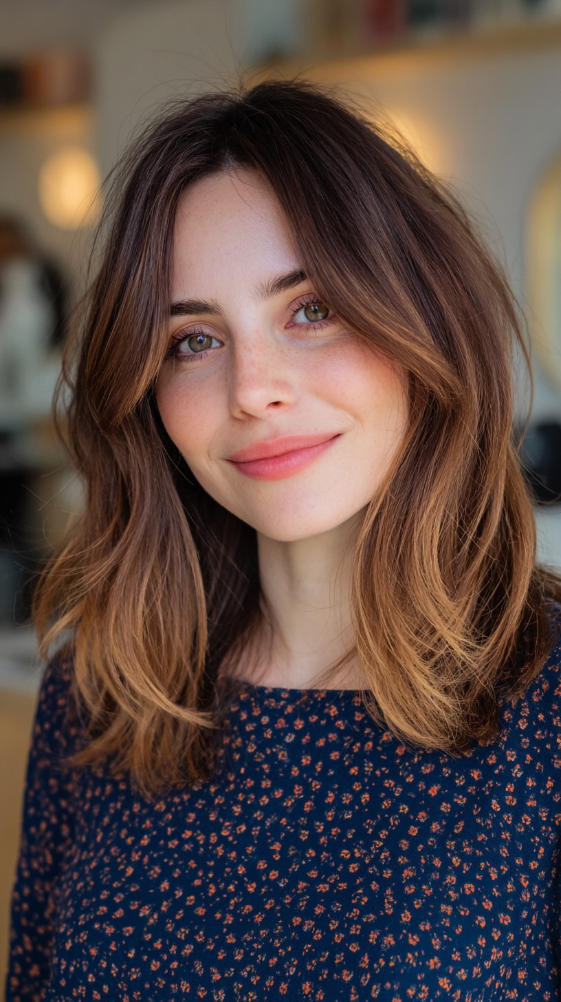 Warm Ombre Waves with Soft Layers