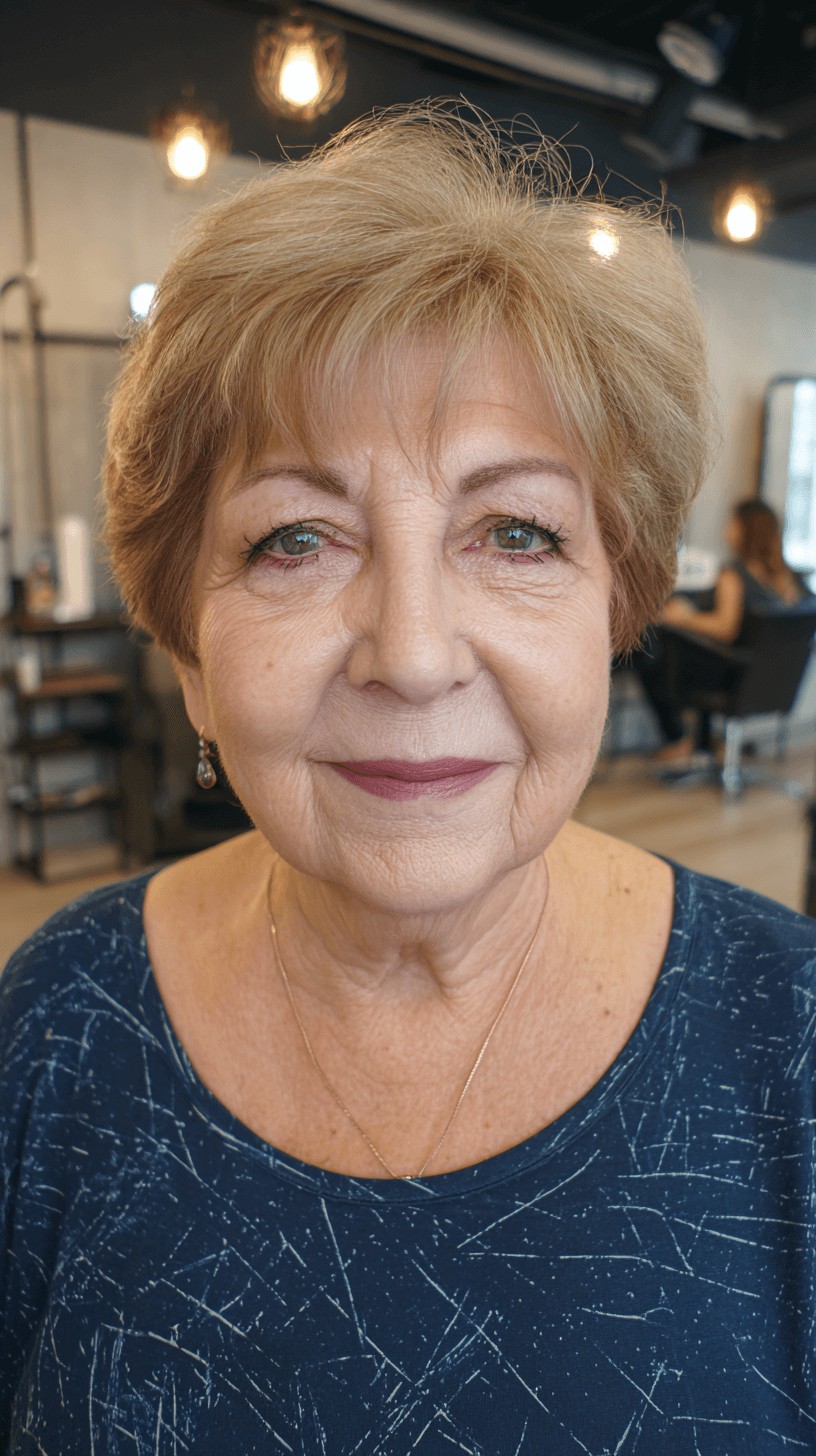 Textured Short Cut with Soft Volume for Thinning Hair