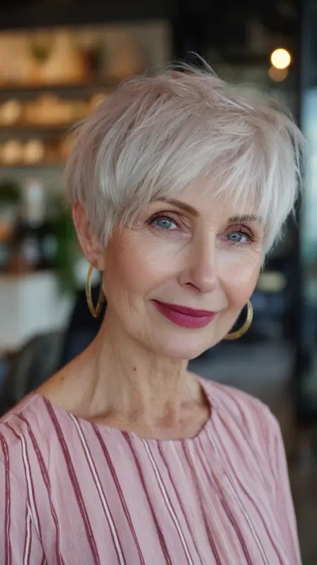 Textured Pixie Cut with Subtle Highlights