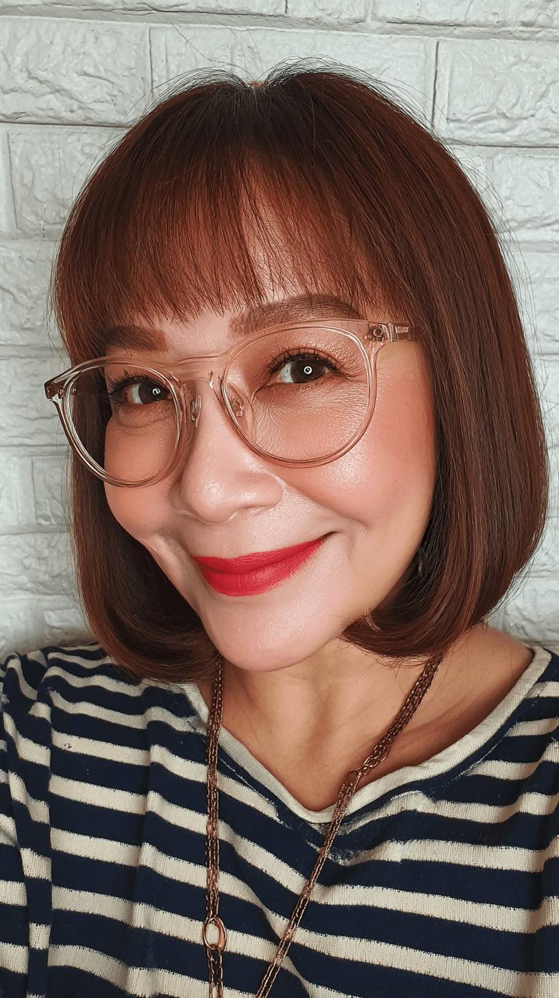 Chic Blunt Bob with Soft Bangs
