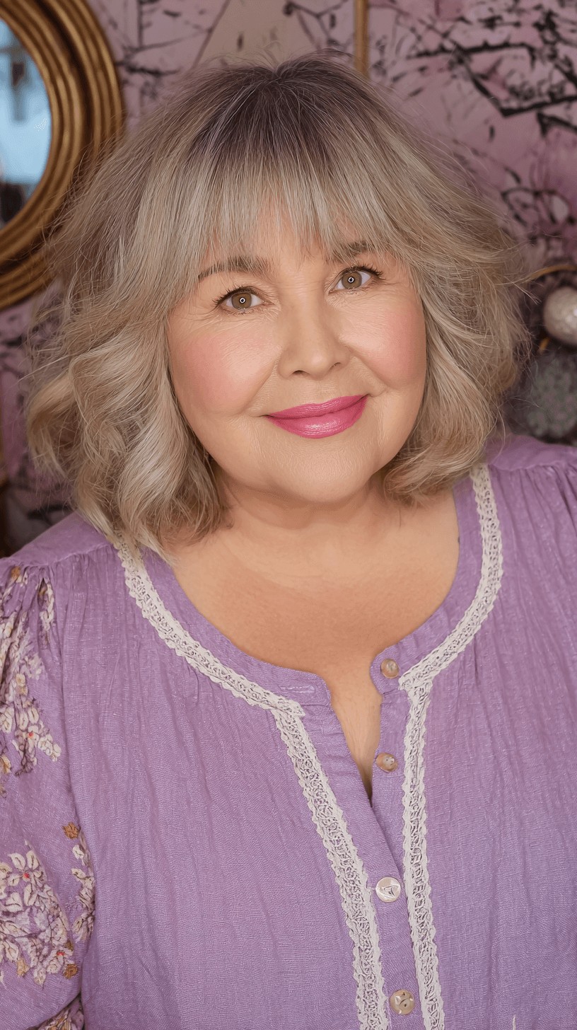 Chic Silver Bob with Soft Face-Framing Layers