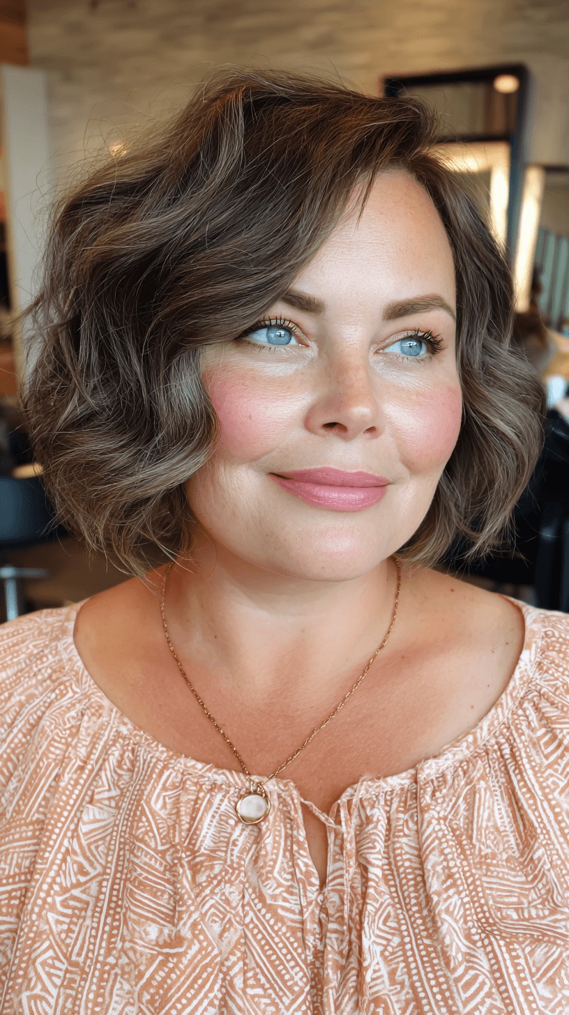 Chic Softly Curled Bob with Natural Texture